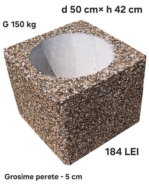 Jardiniere si ghivece din beton si marmura