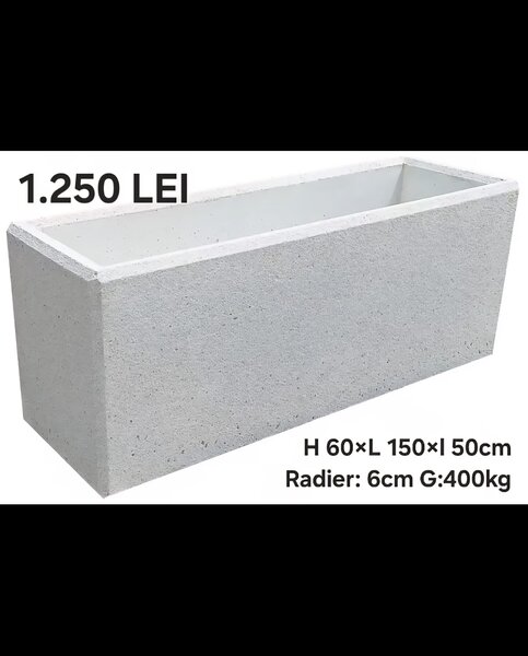 Jardiniere si ghivece din beton si marmura